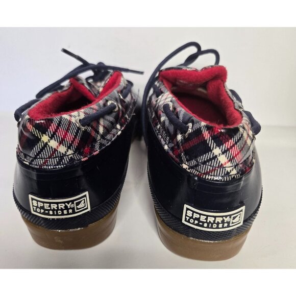Sperry Topsider Ladies Navy and Plaid Waterproof Slip-On Sz 9 Outdoors Winter - Picture 4 of 7